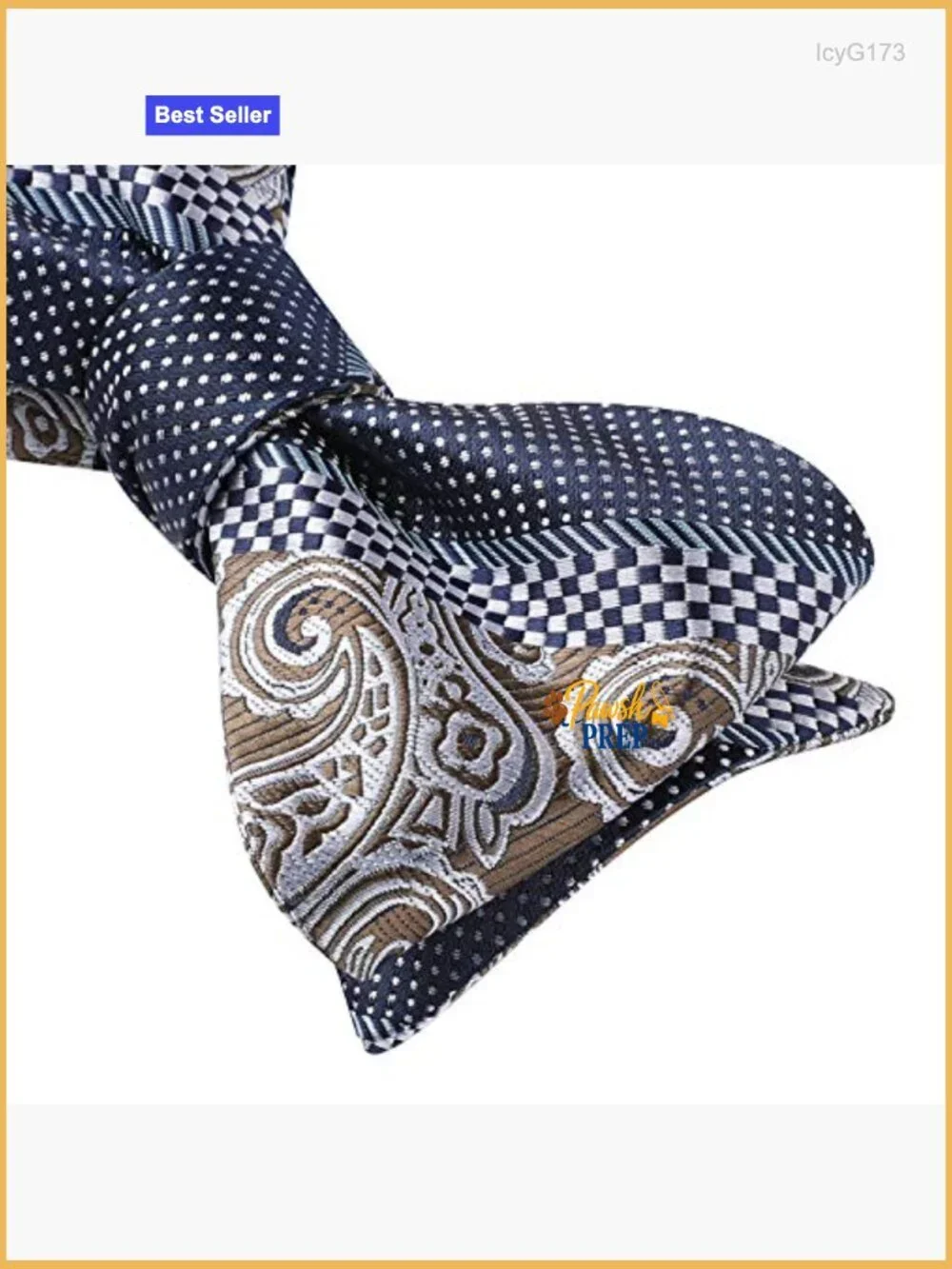 Men's Self-Tie Bow Tie and Pocket Square Set Silk Blend Formal Wedding